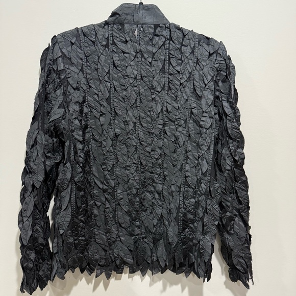 Bianca Nygard Black Jacket - Size 8, individual Leaf appliqués, totally unique! - Picture 2 of 5